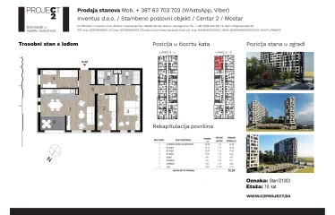 Lamela D deseti kat stan D1003