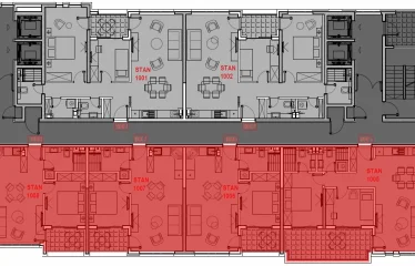 Lamela D deseti kat stan D1003